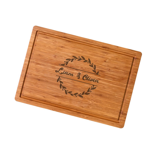 Bamboo Cutting Board Engraved Thanksgiving Kitchen Art