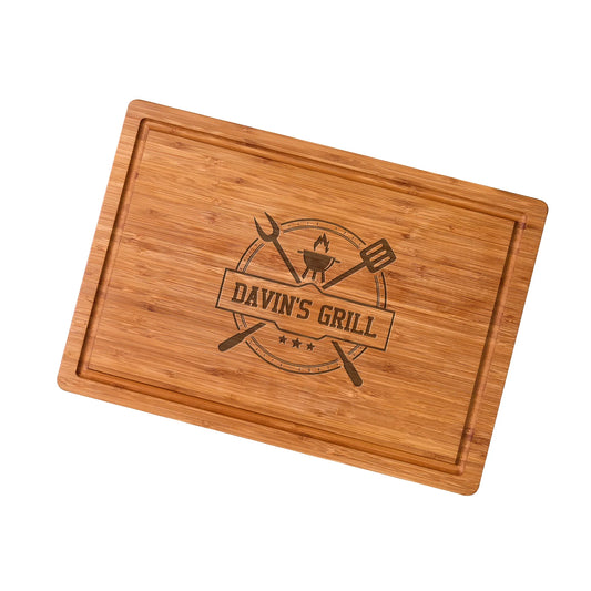 Bamboo Cutting Board Engraved Birthday Celebration