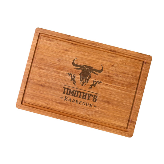Bamboo Cutting Board Personalized Fathers Day BBQ
