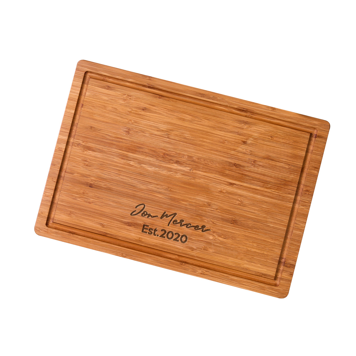 Bamboo Cutting Board Engraved Christmas Feast Board