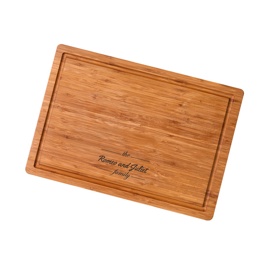 Bamboo Cutting Board Custom Team Celebration Name Design